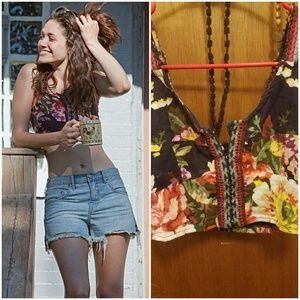 Free People Floral Crop Top